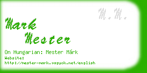 mark mester business card